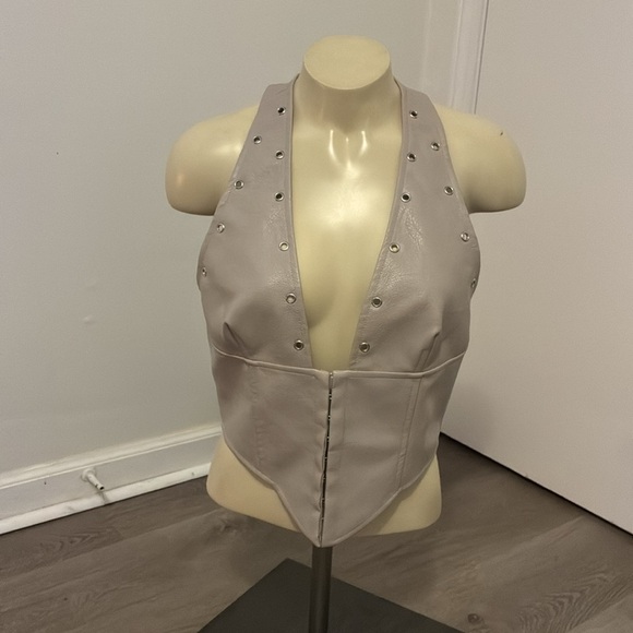 Princess Polly Palladia Faux Leather Jordy Corset ALIX EARLE Top NWT - Picture 7 of 11